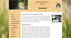 Desktop Screenshot of hannenhof.de