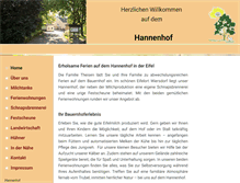 Tablet Screenshot of hannenhof.de